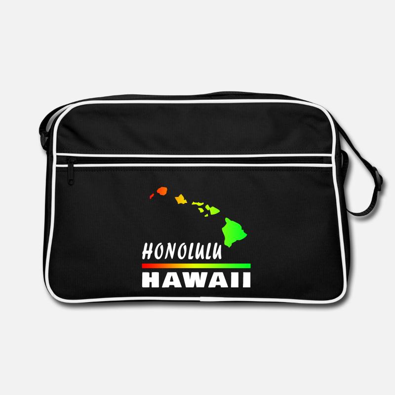 Hawaii Honolulu with Map / Gift Map Retro Bag