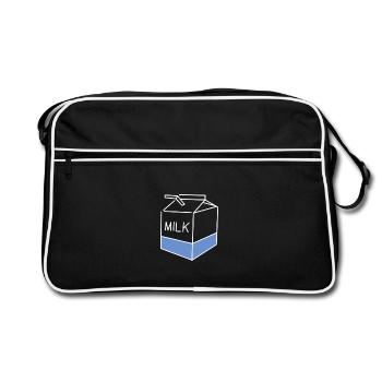 Milch - Retro Tasche - Schwarz/Weiß - Vorne