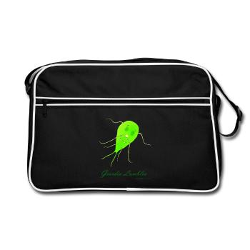 Giardia Lamblia - Retro Tasche - Schwarz/Weiß - Vorne