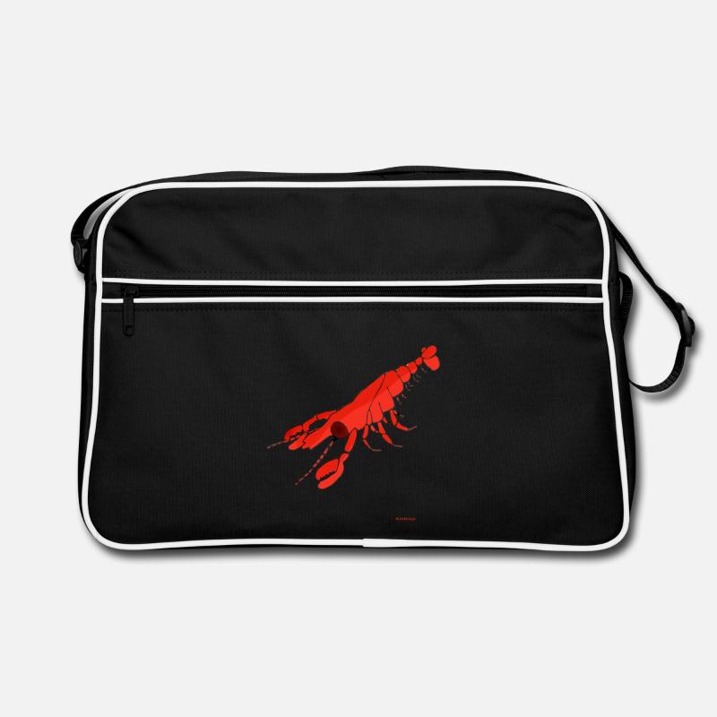Hummer / Lobster - Retro Tasche - Schwarz/Weiß