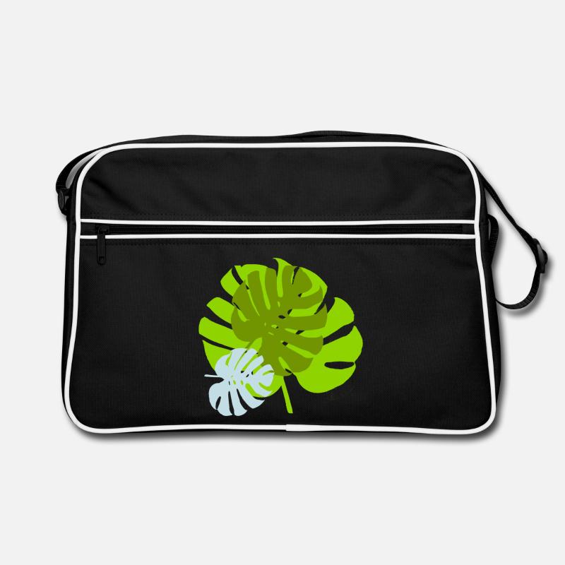 blatt - Retro Tasche - Schwarz/Weiß
