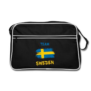 Team Sweden / Stockholm Gift Scandinavia - Retro Bag - black/white - Front
