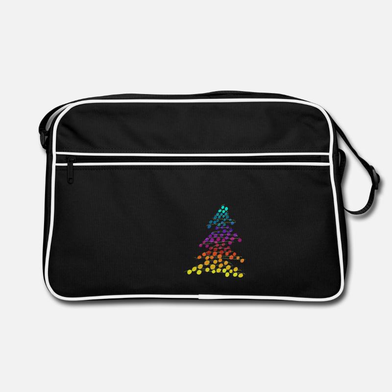 Regenbogen Neon-Weihnachtsbaum – Dots & Lights Retro Tasche