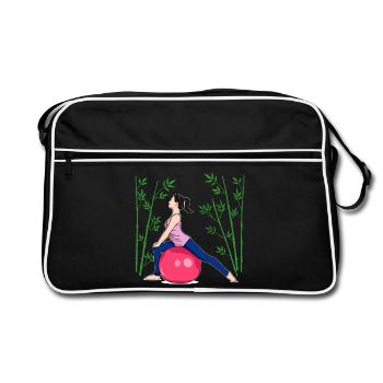 Exercices de Pilates Exercices de Fitness - Sac Retro - noir/blanc - Devant