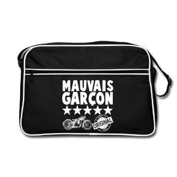 Vélo Moto Vintage Garçon Original - Sac Retro - noir/blanc - Devant