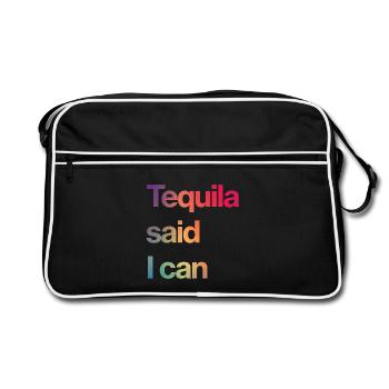 la tequila a dit que je pouvais - Sac Retro - noir/blanc - Devant