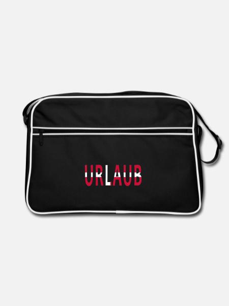 URLAUB IN DÄNEMARK EINFACH KLASSE - Retro Tasche - Schwarz/Weiß