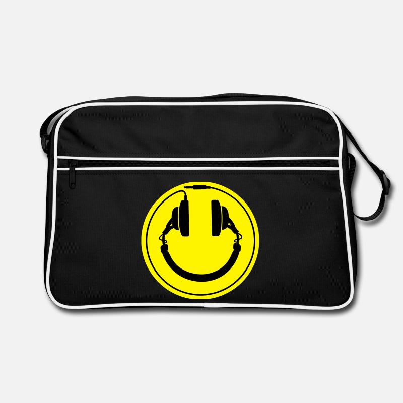 Headphones smiley wire plug Retro Bag