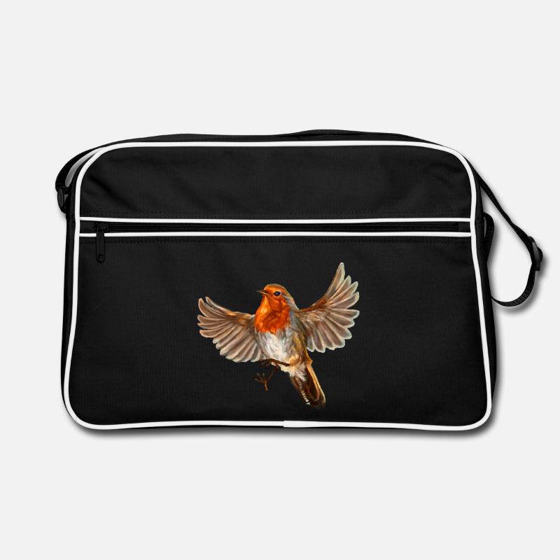 oiseau rouge-gorge Sac Retro