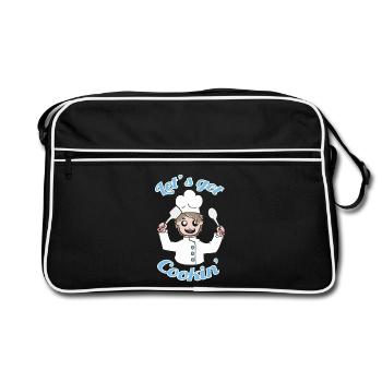 Let's cook! - Retro Bag - black/white - Front