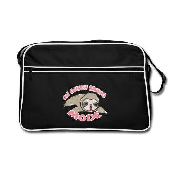 Pyjama Sloth - Retro Bag - black/white - Front