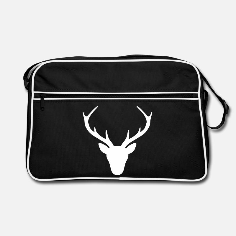 Deer Antler Silhouette Hunting Jger Gift Retro Bag