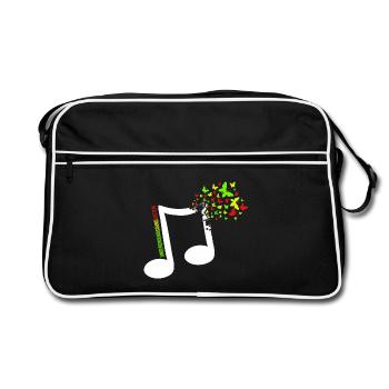 Note couleur papillon - Sac Retro - noir/blanc - Devant