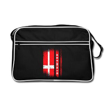 Denmark Flags Design / Gift Copenhagen - Retro Bag - black/white - Front
