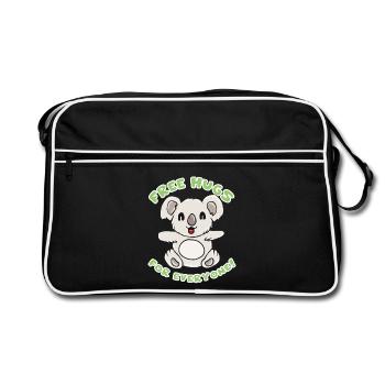 Koala câlin - Sac Retro - noir/blanc - Devant