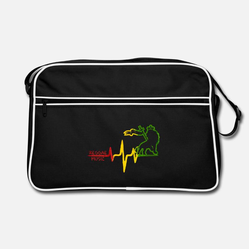 Reggae Löwe Rhythmus Icon Retro Tasche
