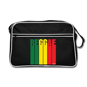 Bannière Reggae Color Block - Sac Retro - noir/blanc - Devant