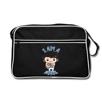 male nurse - Retro Bag - black/white - Front
