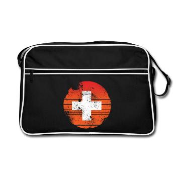 Joyeux Anniversaire Suisse - Sac Retro - noir/blanc - Devant