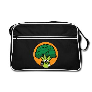 brocoli rigolo - design - Sac Retro - noir/blanc - Devant