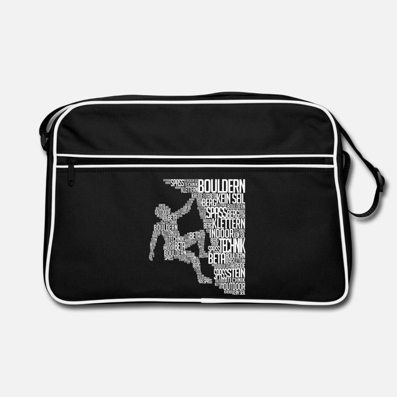 Mountaineers Boulder Climbers Climbing Rock Face Retro Bag
