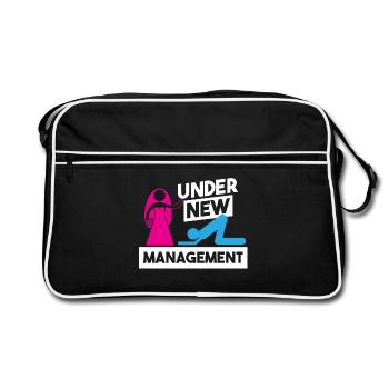 Junggesellenabschied JGA Polterabend Lustig Party - Retro Tasche - Schwarz/Weiß - Vorne