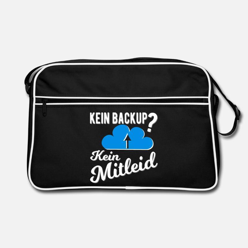 Kein Backup? Kein Mitleid - Retro Tasche - Schwarz/Weiß