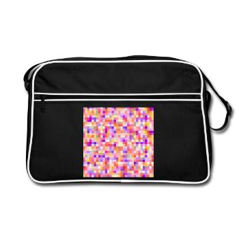 bunte boutons boutons de couleur épingles de couleur - Sac Retro - noir/blanc - Devant