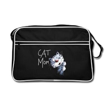 Chats Mum pour chat pour chats Mum - Sac Retro - noir/blanc - Devant