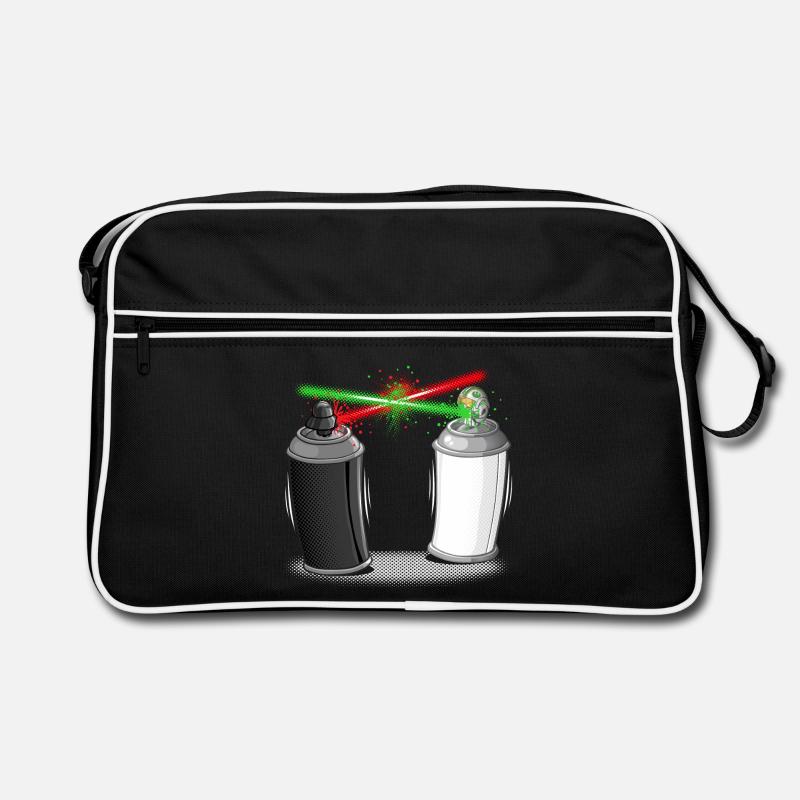Graffiti wars - Retro Tasche - Schwarz/Weiß