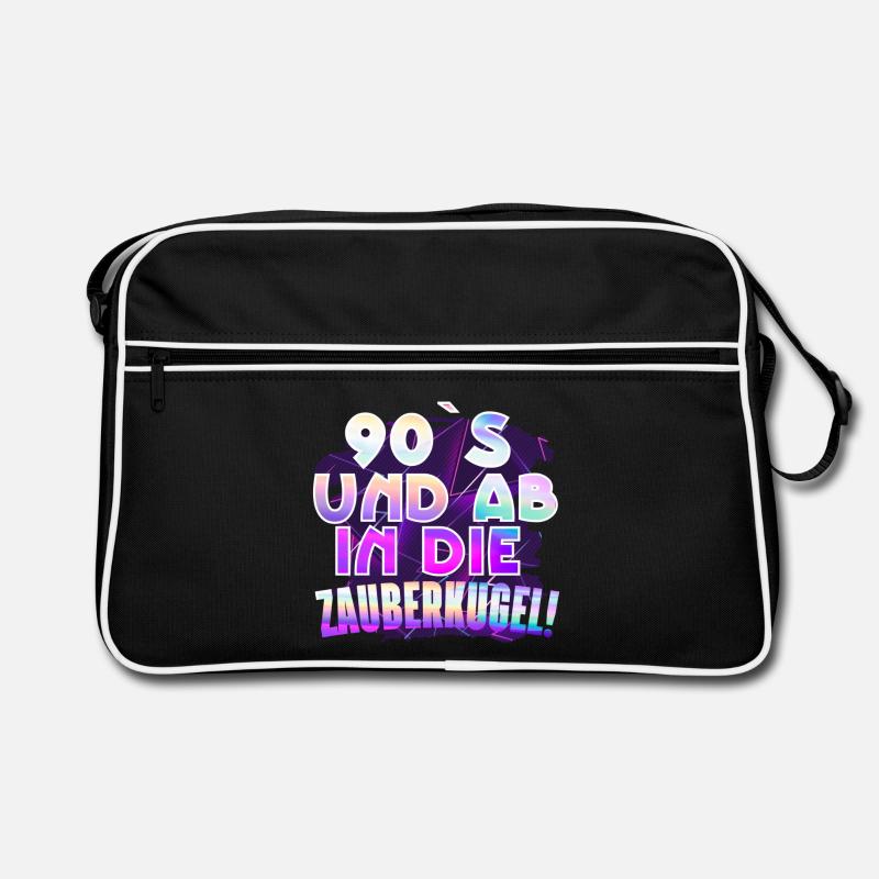 90 s Retro Vintage 1990 - Retro Tasche - Schwarz/Weiß