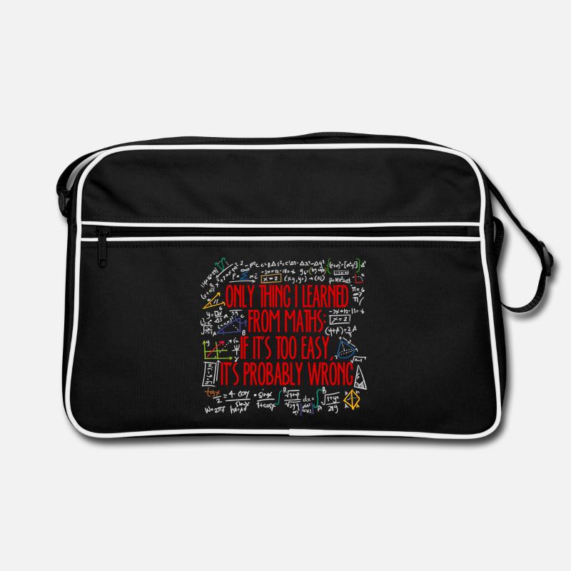 Math Math Algebra Calculating Funny Sayings Retro Bag
