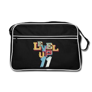 Level Up 11 Years of Gamer Birthday Gaming Gaming - Retro Bag - black/white - Front