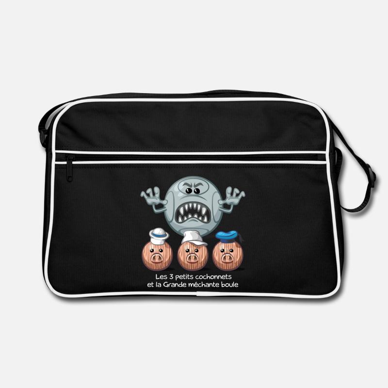 les 3 petits cochonets - Sac Retro - noir/blanc