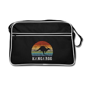 Kangourou Vintage Design / Cadeau - Sac Retro - noir/blanc - Devant