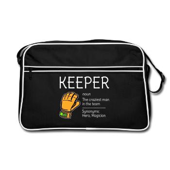 Goalie Description Goalkeeper Definition Synonym - Retro Bag - black/white - Front