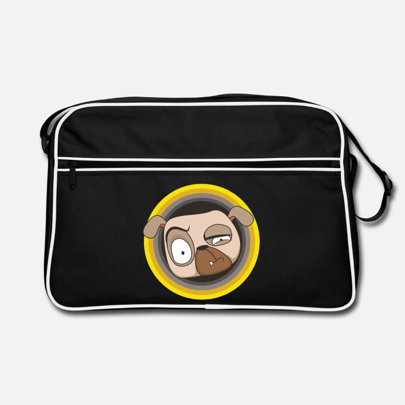 Don't Panic | Der Mops ist am Start | Mops Show Retro Tasche