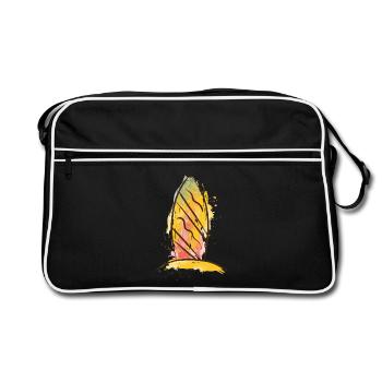 Color Splash Surfboard Beach Vibe - Retro Bag - black/white - Front