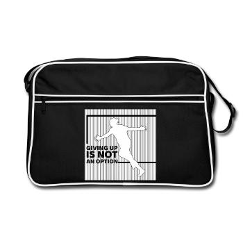 giving up is not an option - Retro Bag - black/white - Front
