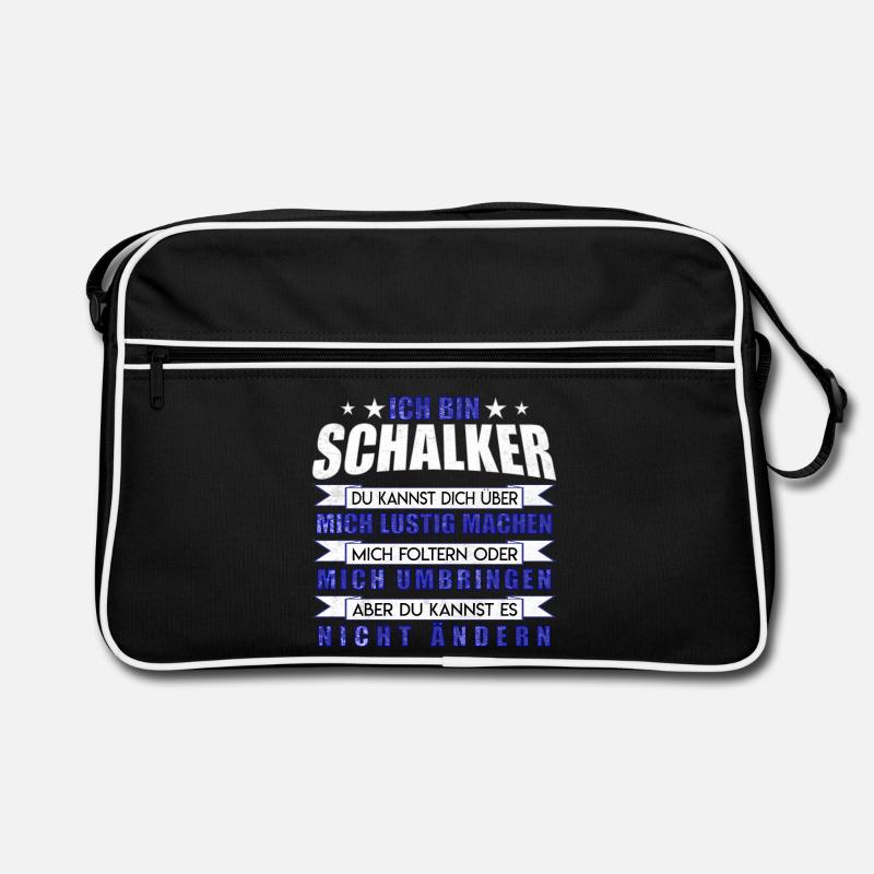 Ich bin Schalker | Fan Design Geschenkidee - Retro Tasche - Schwarz/Weiß