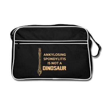 Maladie de la spondylarthrite ankylosante colonne vertébrale AS - Sac Retro - noir/blanc - Devant