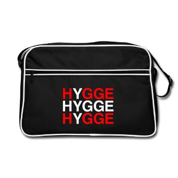 HYGGE Danemark Danemark Drapeau danois - Sac Retro - noir/blanc - Devant