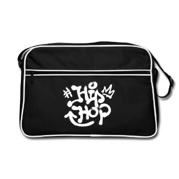 Hip Hop Graffiti Spray Breakdance Funk Rap Music - Retro Bag - black/white - Front