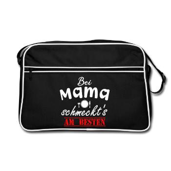 C'est meilleur avec maman | Pour le meilleur - Sac Retro - noir/blanc - Devant