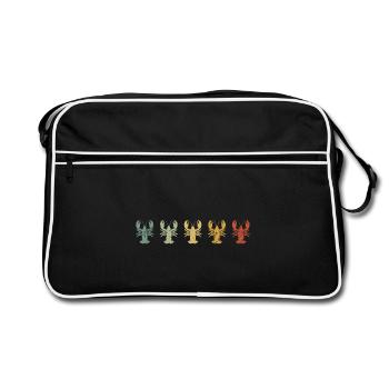 Série de homards à gradient - Sac Retro - noir/blanc - Devant