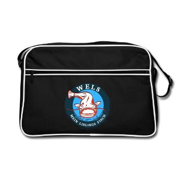 Pêche Poisson-chat mon poisson préféré - Sac Retro - noir/blanc - Devant