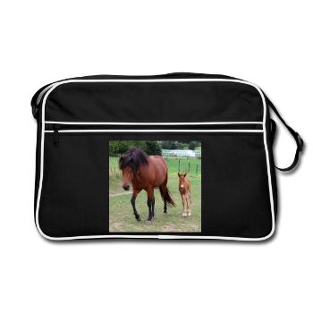 Horse Horse Poster - Retro Bag - black/white - Front