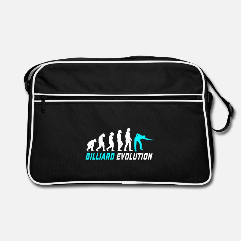 Billard Evolution Design / Geschenkidee - Retro Tasche - Schwarz/Weiß