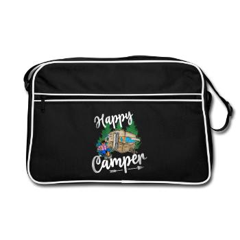 Happy Camper - Sac Retro - noir/blanc - Devant