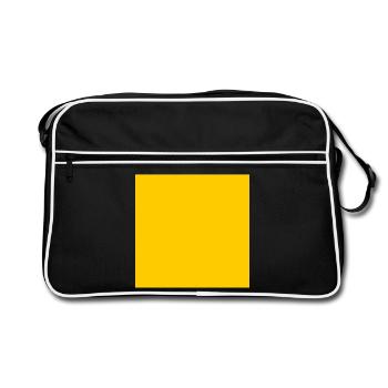texture d’arrière-plan jaune personnaliser le modèle - Sac Retro - noir/blanc - Devant
